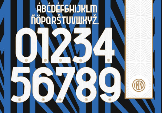 Inter Milan 2024-2025 Home Nameset for Football Shirt Any Name & Number