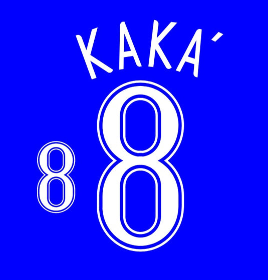 Kaka #8 Brazil 2006 Away Nameset for Football Shirt