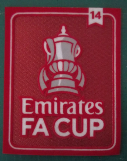 14 Arsenal x Fly Emirates Fa Cup patch player size Iron On badge