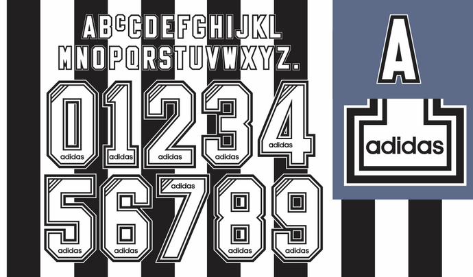 newcastle united 1995 1996 1997 home football shirt flock name and number nameset