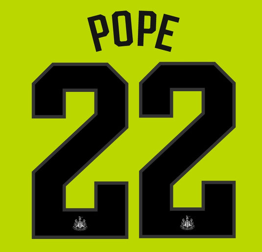 Pope #22 Newcastle United 2023-2024 Champions League Nameset for GK Football Shirt