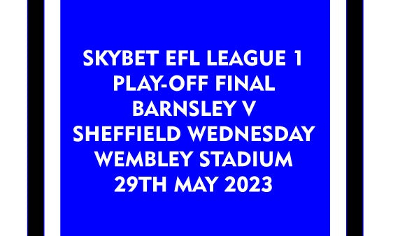 Cargue la imagen en el visor de la galería, Sheffield Wednesday Play Off Final 2023 Match Details Patch for Home Football Shirt
