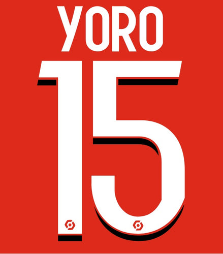 YORO LILLE FOOTBALL SHIRT HOME NAMESET