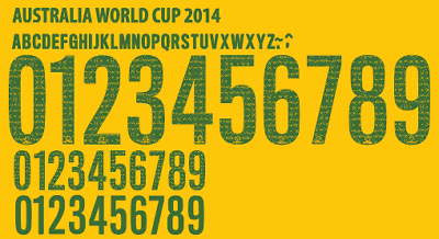 Australia WC 2014  Home Football Shirt Nameset Any Name & Number