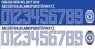 Chelsea 2017-2018 Away / Home Football Shirt Nameset Any Name & Number