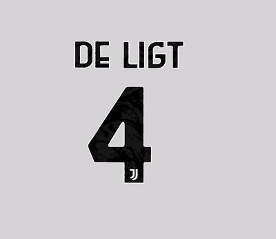 De Ligt 4 Juventus 2020-2021 Home Football Nameset for shirt