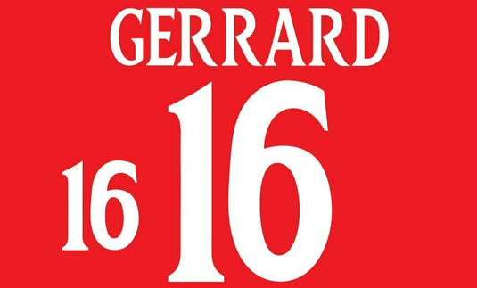 Gerrard #16 England Euro 2000 Away Football Nameset shirt