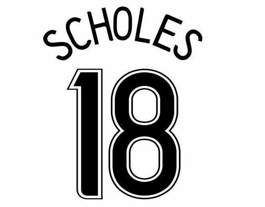 Scholes #18  2006-2007 Manchester United European Away Football Nameset 4 shirt