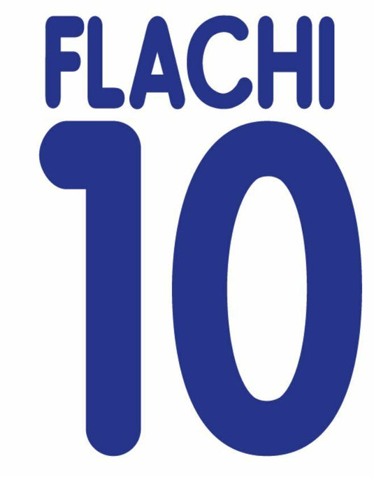 Flachi #10 Sampdoria 1999-2001 Away Football Nameset for shirt