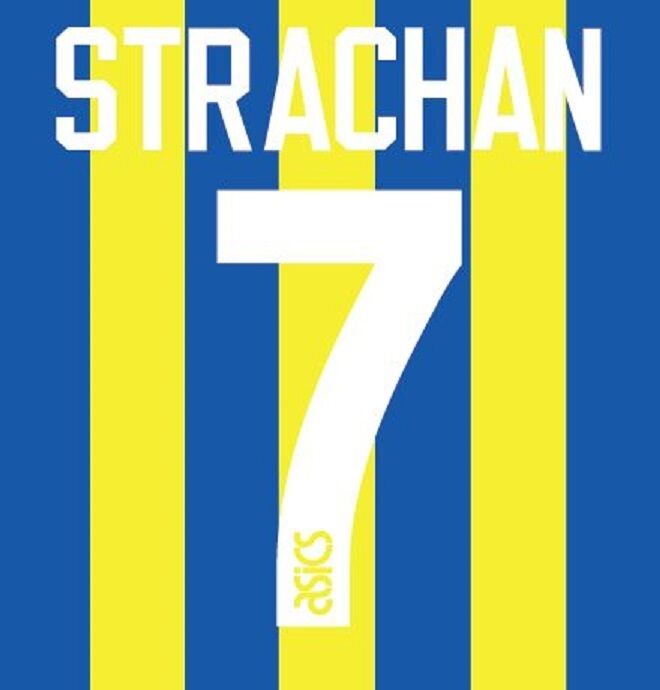 No 7 Strachan Leeds United Away 1993-1994 Football Nameset for shirt