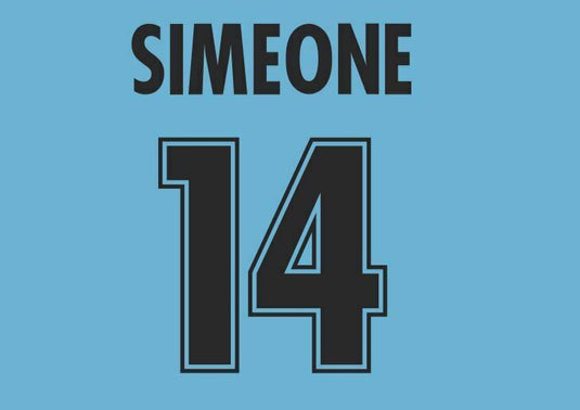 Simeone #14 Lazio 1999-2001 Home Football Nameset (navy) for shirt