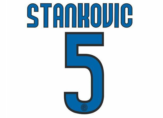 Stankovic #5 Inter Milan 2009-2010 Away Football Nameset for shirt