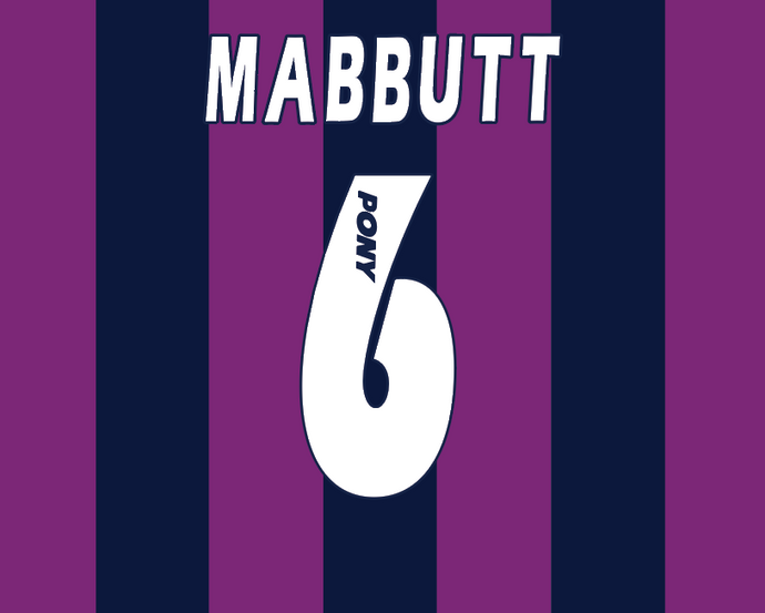 Mabbutt 6 1996-1997 Tottenham Hotspur Spurs Away Football Nameset 4 shirt