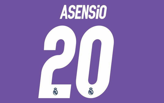 Asensio #20 Real Madrid 2016-2017 Away Football Nameset for shirt