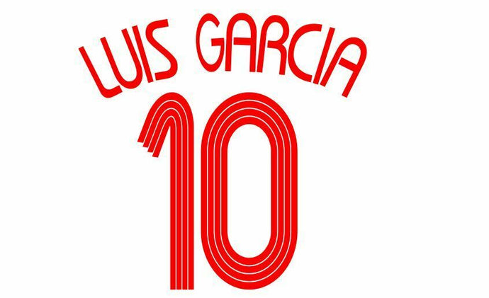 Luis Garcia 10 Liverpool 2006 Away Champions League Football Nameset for shirt