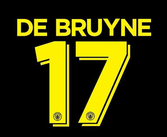 De Bruyne 17 Manchester City 2016-2017 Cup Nameset for Away Football Shirt