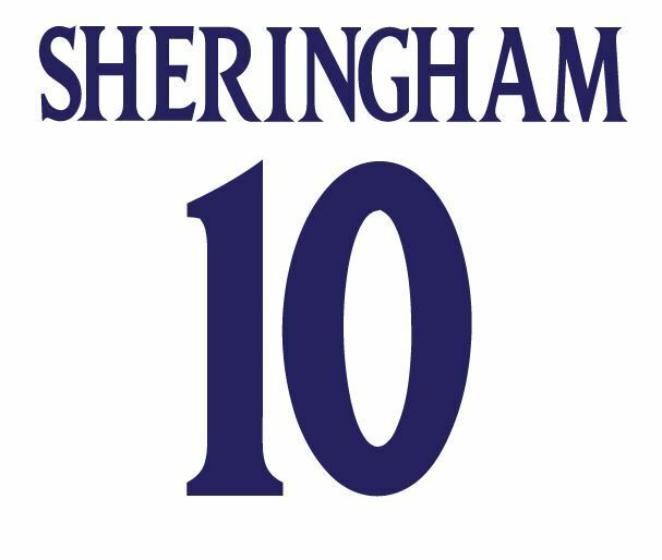 Sheringham 10 Manchester United 2000-01 Away champions league Football Nameset