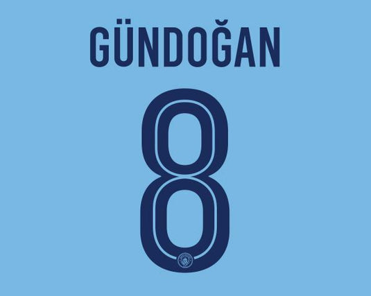 Gundogan 8 Manchester City 2017-2018 Champions League Football Nameset 4 shirt