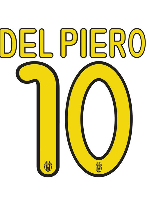 Del Piero #10 2009-2010 Juventus Home Football Nameset for shirt