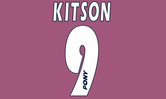 Kitson #9 West Ham United 1996-1997 Hammers Home Football Nameset 4 shirt