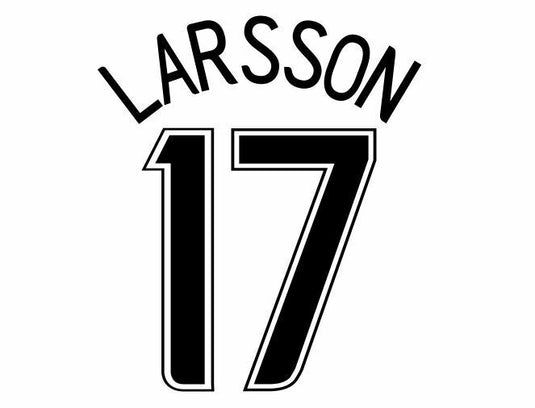 Larsson #17  Manchester United 2006-2007 European Away Football Nameset 4 shirt