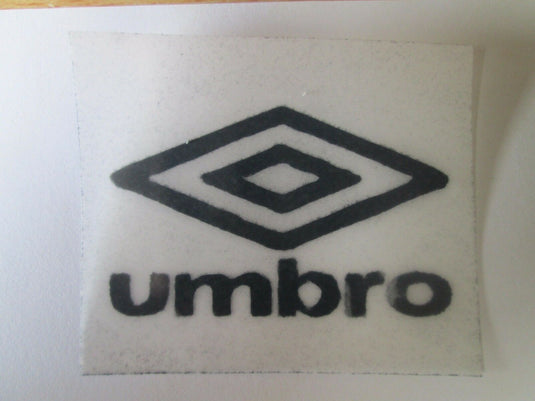 Black Umbro Logo Retro Small Letters rounded corners for Football Shirt