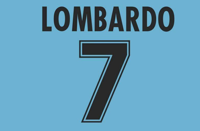 Lomardo #7 Lazio 1998-1999 Home Football Nameset (navy) for shirt