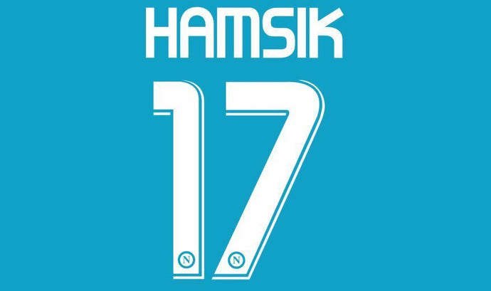 Hamsik #17 Napoli 2007-2009 Home Football Nameset for shirt