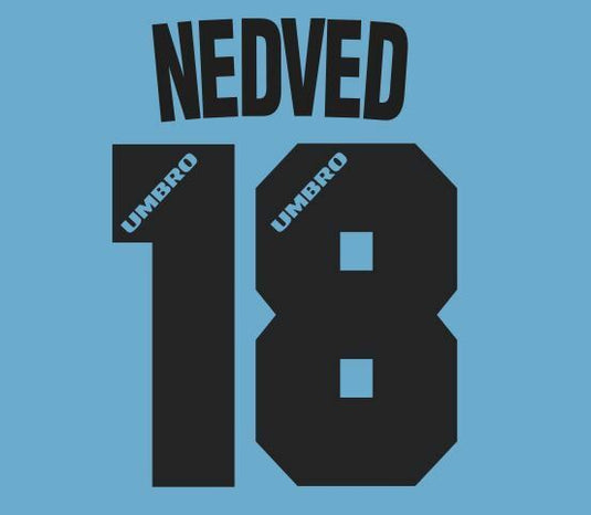 Nedved #18 Lazio 1996-1997 Home Football Nameset for shirt