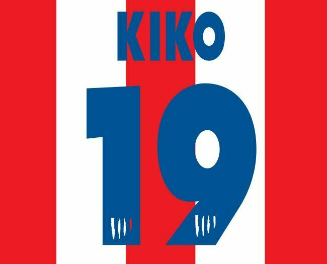 Kiko #19 Atletico Madrid 1997-1998 Home Football Nameset for shirt