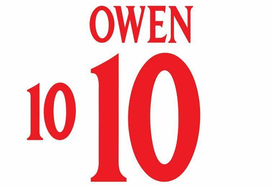 Owen #10 England Euro 2000 Home Football Nameset shirt