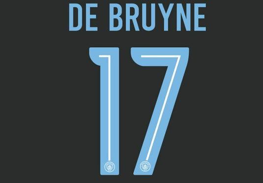 De Bruyne 17 Man City 2017-18 3rd Camo Champions League Football Nameset 4 shirt