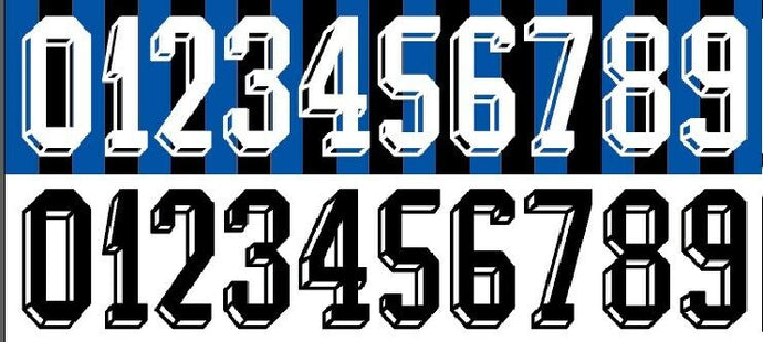 Inter Milan 1982-1985 Home/away Football Nameset Build Your Own  Numbers