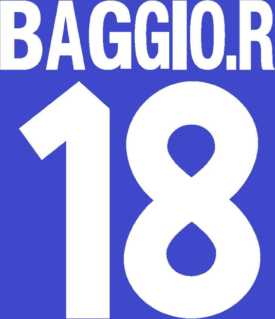 R.Baggio  #18 Italy Euro 2000 Home Football Nameset for shirt