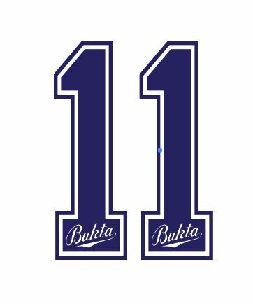 Laden Sie das Bild in Galerie -Viewer, Bukta 1989-1992 Number Navy for Football Shirt Nameset
