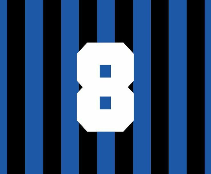 No 8 Inter Milan 1992-1995 Home Football Nameset for shirt