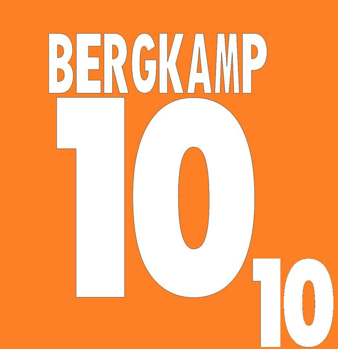 Bergkamp #10 Holland Euro 1996 Home Football Nameset shirt