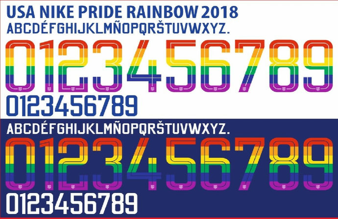 USA 2018 Pride Football Shirt Nameset Any Name & Number