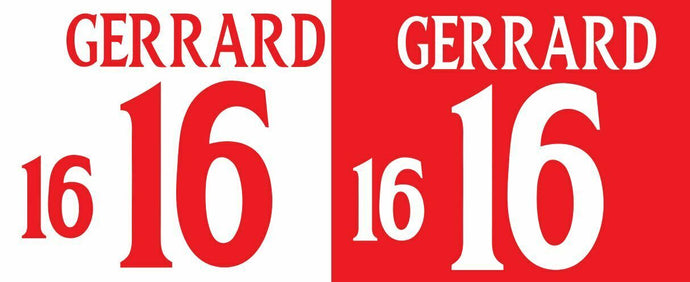 Gerrard #16 England Euro 2000 Home & Away Football Nameset shirt