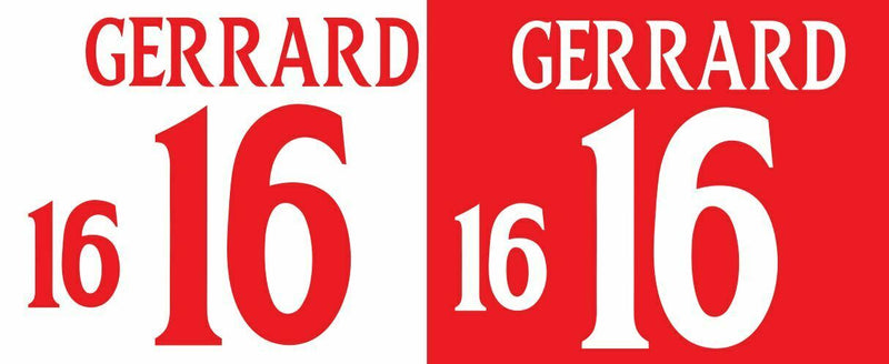 Laden Sie das Bild in Galerie -Viewer, Gerrard #16 England Euro 2000 Home &amp; Away Football Nameset shirt
