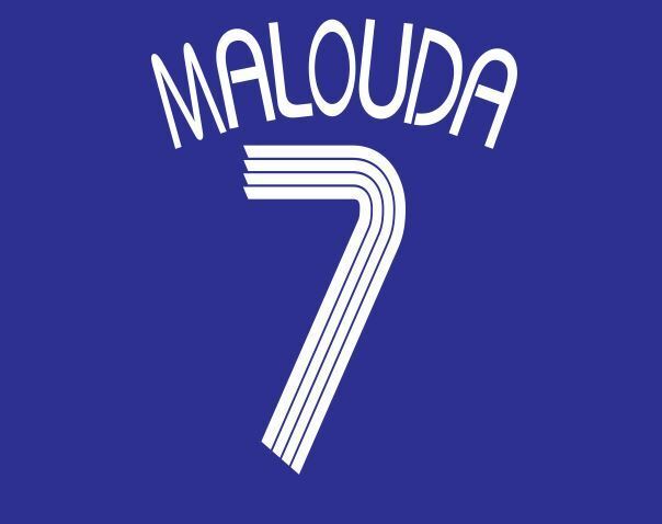 Malouda #7 Chelsea 2006-2008 Home Champions League Football Nameset for shirt