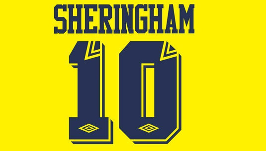 Sheringham #10 1994-1995 Tottenham Hotspur Spurs Away Football Nameset 4 shirt