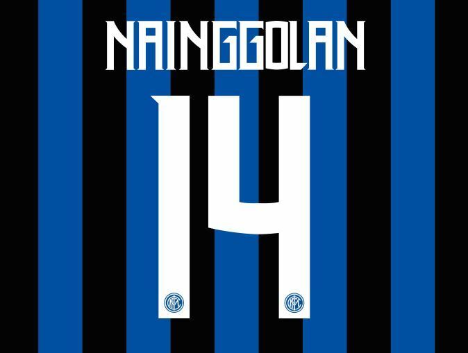 Nainggolan #14 Inter Milan 2018-2019 Home Football Nameset for shirt