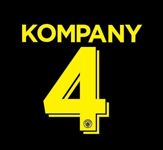 Kompany 4 Manchester City 2016-2017 Cup Nameset for Away Football Shirt