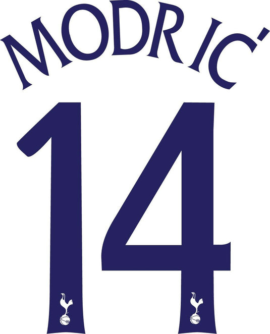 Modric #14 2010-2012 Tottenham Spurs Home Football Nameset 4 shirt