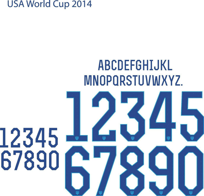 Usa 2014  Home Football Nameset for shirt Choose Any Name & 2 Numbers