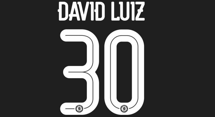 David Luiz #30 2016-17 Chelsea Fa Cup Away Football Nameset for shirt