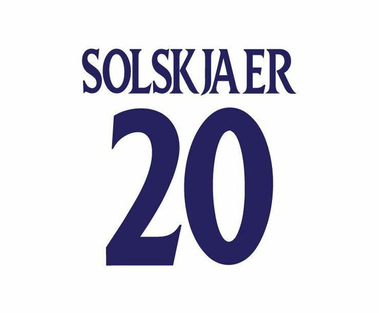 Solskjaer 20 Manchester United 2000-01 Away champions league Football Nameset