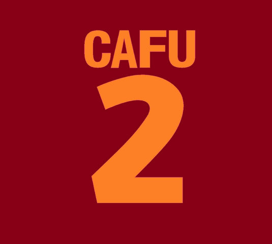 Cafa #2 Roma 2001-2002 Away Football Nameset for shirt