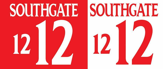 Southgate #12 England Euro 2000 Home & Away Football Nameset shirt